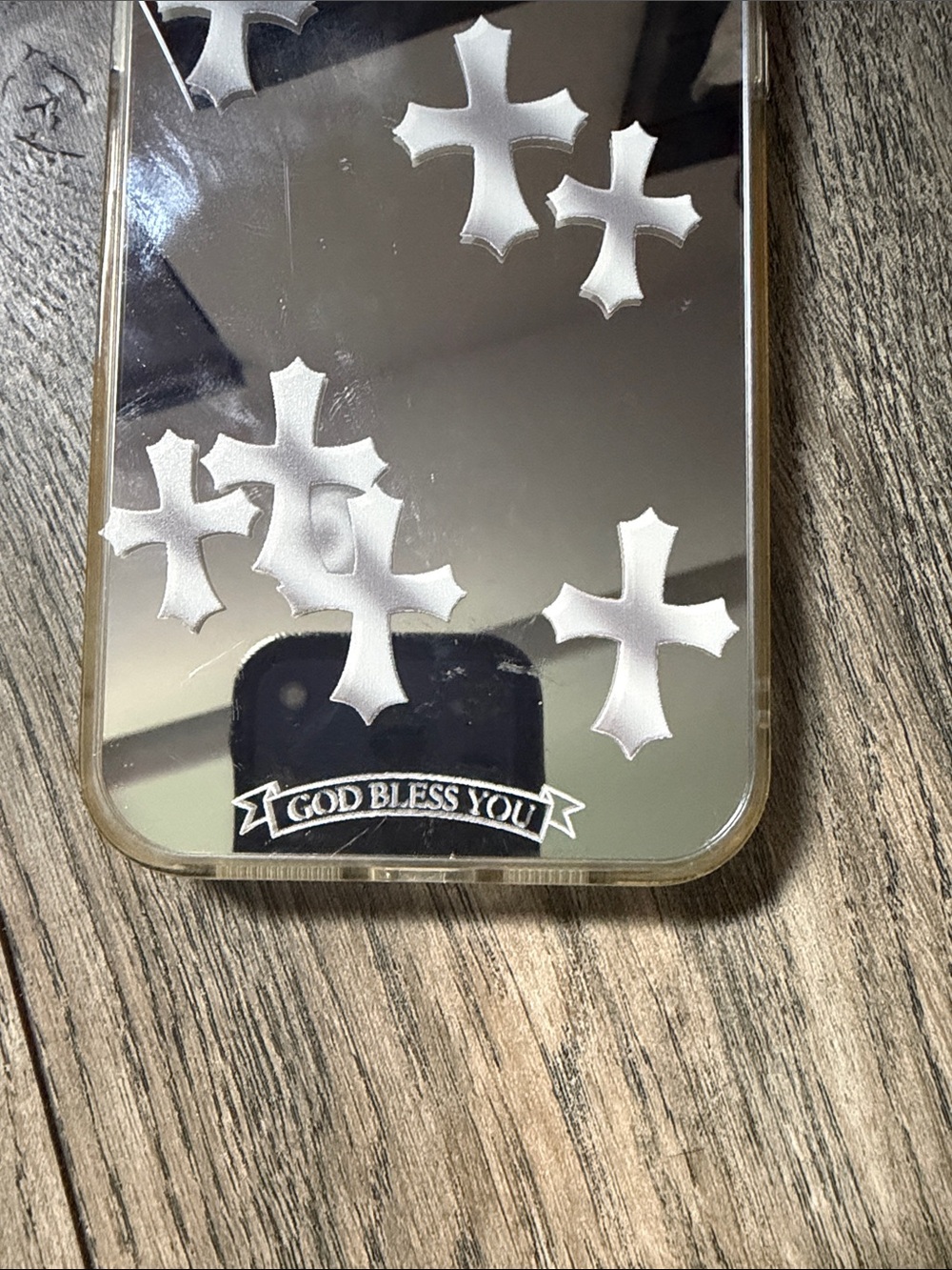 Reflective Silver Cross Design Phone Case - Pro Max - Picture 2 of 4